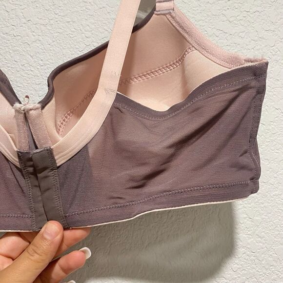 Cacique Women Adjustable Strap Underwire Overbust Bra Dark Brown Pink 42DD - Picture 4 of 10